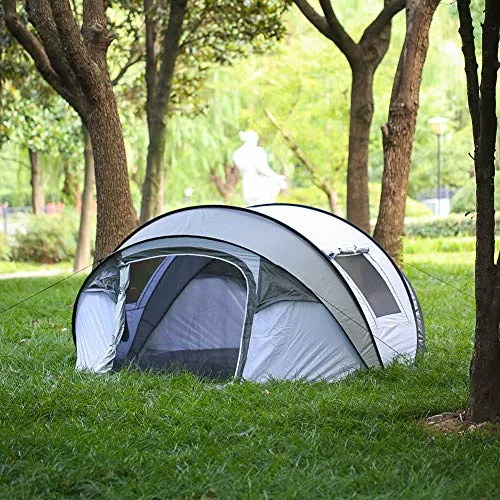 EchoSmile Instant Tent for Camping, 6 Person Pop Up Tent, Water Resistant Dome Tent, Easy Setup for Camping Hiking and Outdoor, Portable Tent with Carry Bag, for 3 Seasons