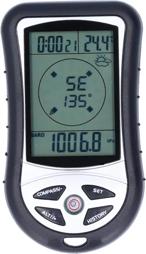 Ejoyous Digital Altimeter, Handheld Barometer Thermometer Compass Outdoor Meter Device for Hiking Mountaineering Camping Climbing Outside