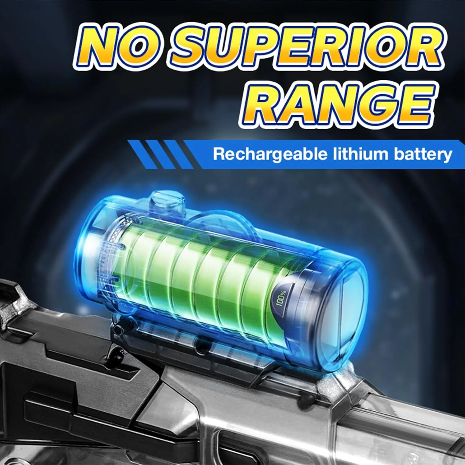 Electric Water Guns for Adults Kids, Automatic Squirt Gun with 26FT Range, Ultimate Battle Blaster Soaker High Capacity Pistol for Swimming Pool Party Toy LED Electric Water Gun (1BK 1B)