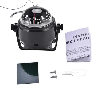 Electronic LED Digital Compass, Marine Compass Dashboard, Digital Magnetic Compass for Car Boat and Truck