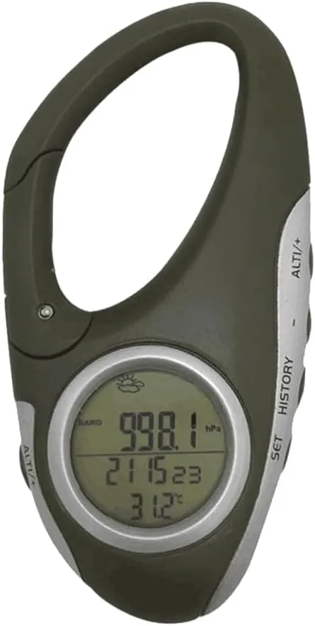 Electronic Mountaineering Watch Weather Instrument Outdoor Altimeter Mountaineering Thermometer Carabiner Barometer Handheld Altimeter Thermometer Compass Handheld Thermometer