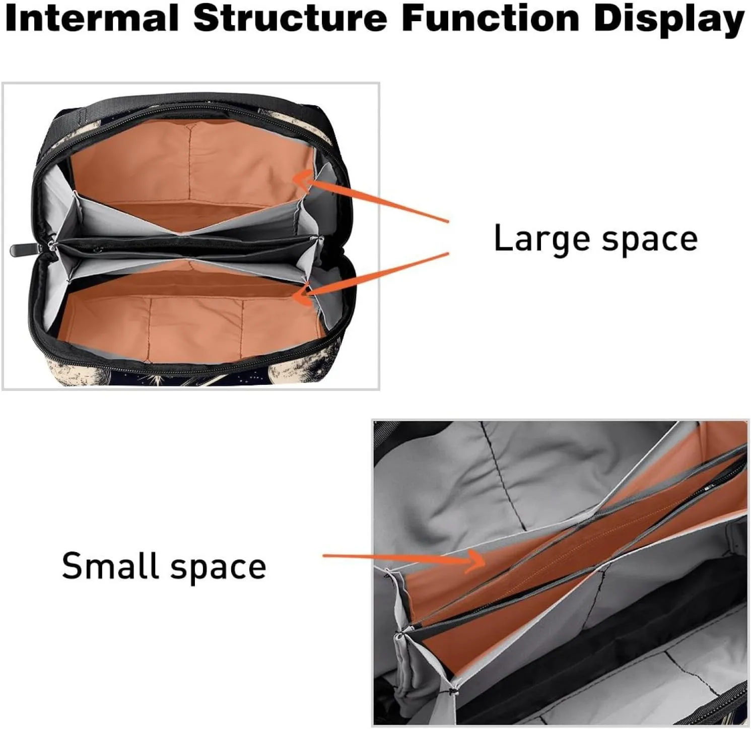 Electronics Organizer, Planets and Moons Universe Small Travel Cable Organizer Carrying Bag, Compact Tech Case Bag for Electronic Accessories, Cords, Charger, USB, Hard Drives
