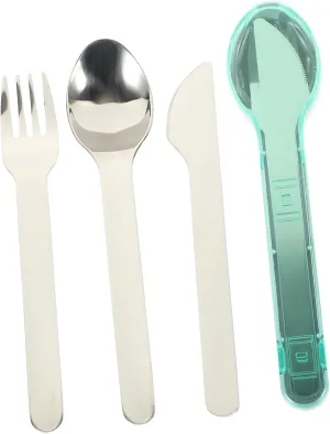 Elegant Forks Spoons Knife Set Multifunctional Tableware for Lunch Stainless Steel Silverware Kit Compact Storage