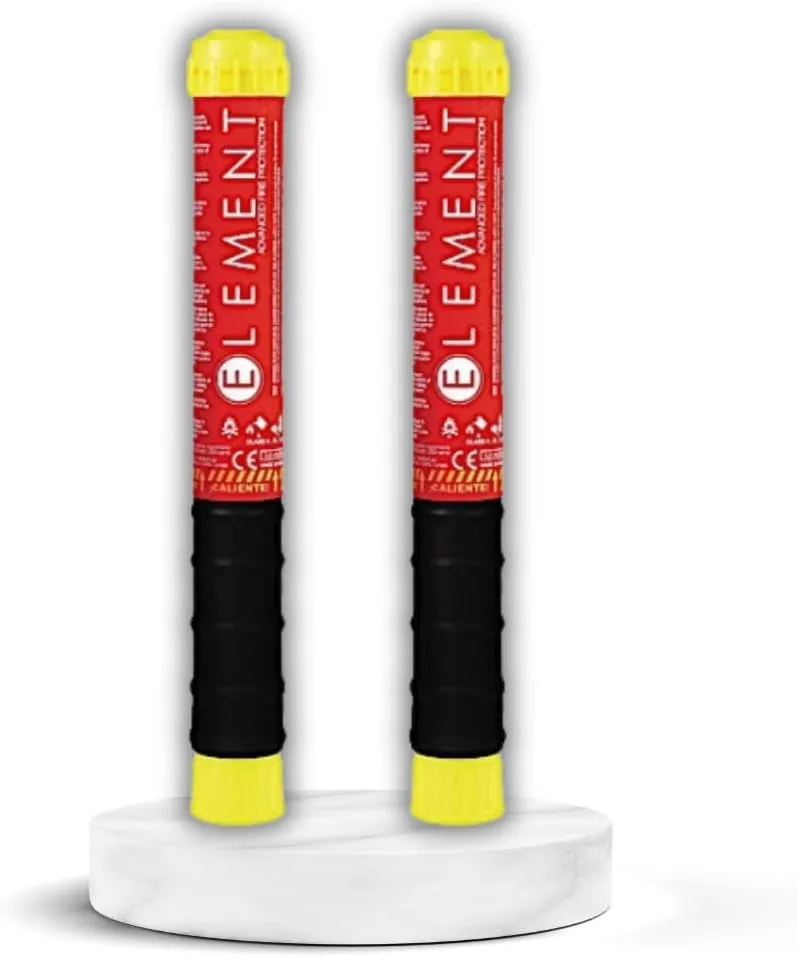 Element E50 Fire Extinguisher | 2 Pack | Compact, Maintenance-Free, 50-Second Discharge – Fights Class A, B, C & K Fires – Ideal for Vehicles, Home, Garage, Marine & Outdoor Use