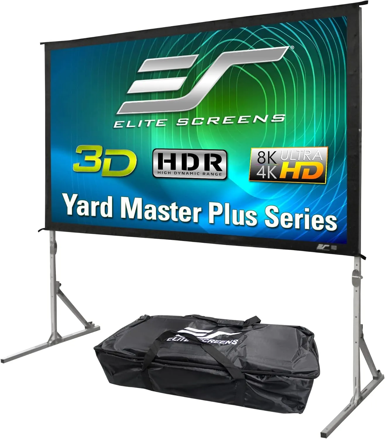 Elite Screens Yard Master Plus, 100-INCH 16:9, 8K 4K Ultra HD 3D Ready Indoor/Outdoor Portable Home Movie Theater Projector Screen, Front Projection - OMS100H2PLUS | US Based Company 2-YEAR WARRANTY