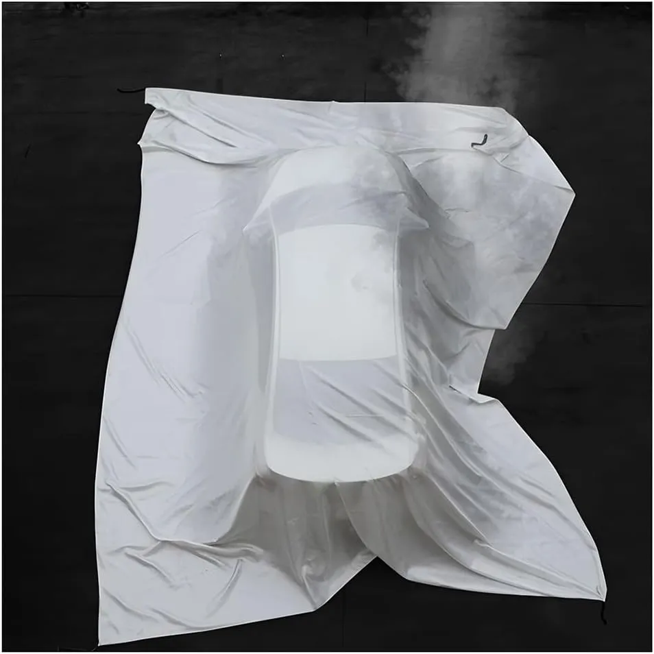 Emergency Fire Blanket for Car, Silicone Coated Fibergalss Cover, Heat Resistant Fire Suppression Blankets, Survival Safety for Electric Vehicle Truck Automotive Conflagration(8x10m/26.2x32.8ft)