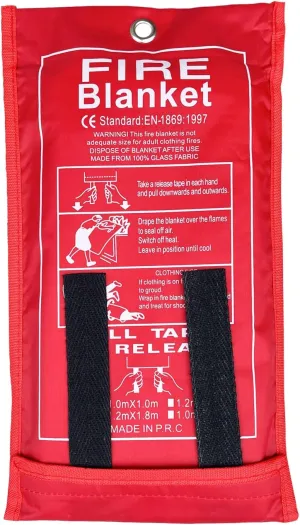 Emergency Fire Blanket for Kitchen, Fireproof Blanket Fire Extinguishers for The House, 2-Pack