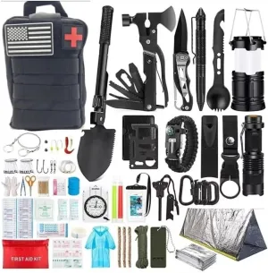 Emergency Survival Kit First Aid Bug Out Military Prepper Kit 250 Piece Set
