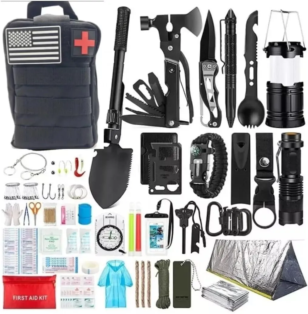 Emergency Survival Kit First Aid Bug Out Military Prepper Kit 250 Piece Set
