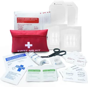 Emergency Wound Closure Strips Kit Set,Sutures Butterfly Bandaids, Ifak Trauma Kit Refill First Aid Supplies for Hiking Camping Backpacks, Zip Stitch Wound Closure Strips (White, Small)