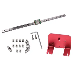 Ender 3 X axis MGN12C Linear Rail Guide Kit with Fix Plate Mount Bracket for Ender3 Pro Ender 3 V2 3D Printer Upgrades (X Axis, with Linear Rail)
