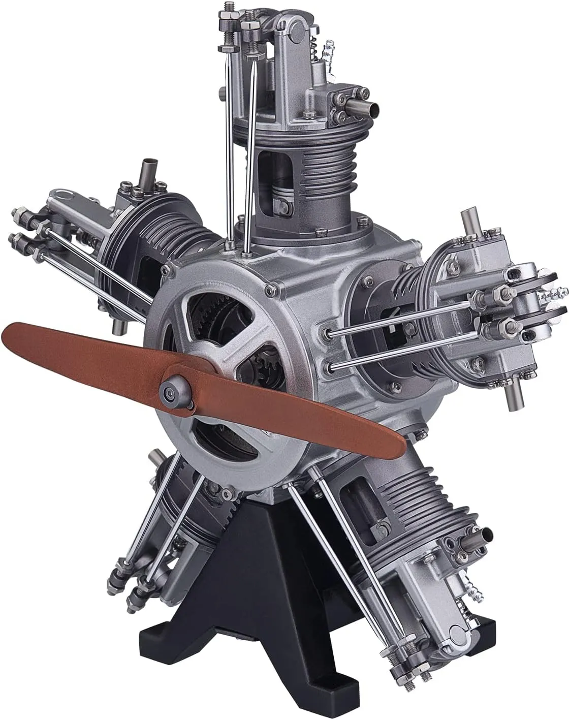 Engine Model Kit, 1:6 Five Cylinder Radial Engine Aircraft Engine, Internal Combustion Engine Model for Technology Enthusiasts DIY Experiment (230 pcs)
