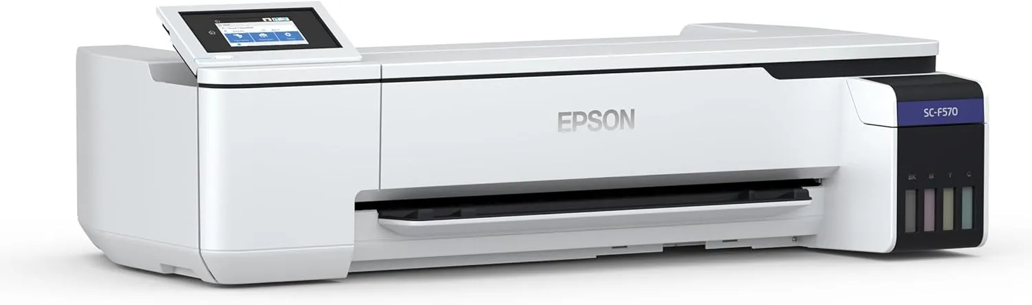 Epson Surecolor F570 Pro 24" Desktop Sublimation Printer, Includes Two Full Ink Sets, User Guide, Sublimation Paper, & Free Remote Install SCF570PE (Printer & Inks)