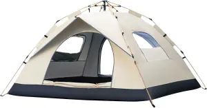 Ergocar Tent, 4-5 Person Family Tent, Dome Tent, Waterproof and Windproof Portable Tent with Portable Bag, Suitable for Terrace Outdoor Camping Activities