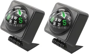 ERINGOGO 2pcs Car Compass Dashboard Digital Mini Compass for Car Essential Outdoor Accessories