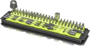 Ernst Manufacturing Bit Boss High-Density Bit Organizer for Vertical or Horizontal Storage, 90 Tool, High-Visibility with Push Button Release (Model 5720HV)