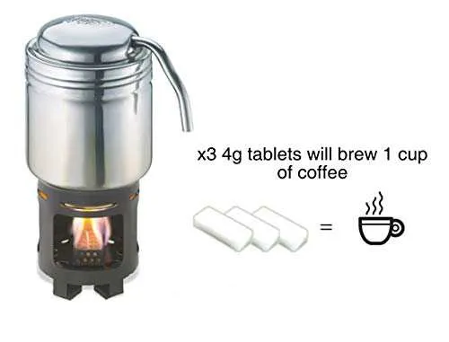 Esbit 4g Solid Fuel Tablets for Backpacking & Camping Stoves & Grills, 1300-Degree Smokeless Emergency Fire Starter Squares, 20 Pack