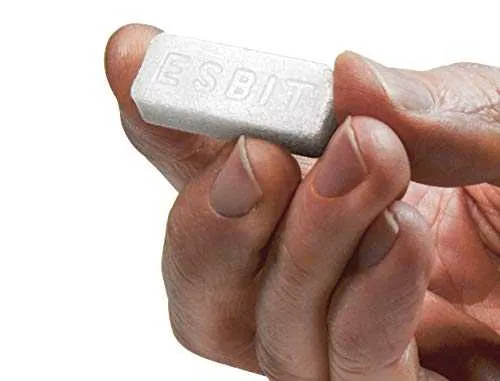 Esbit 4g Solid Fuel Tablets for Backpacking & Camping Stoves & Grills, 1300-Degree Smokeless Emergency Fire Starter Squares, 20 Pack