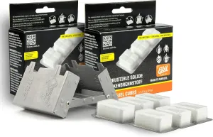 Esbit Ultralight Folding Pocket Stove Bundle with Extra Fuel Includes Thirty 14g Solid Fuel Tablets