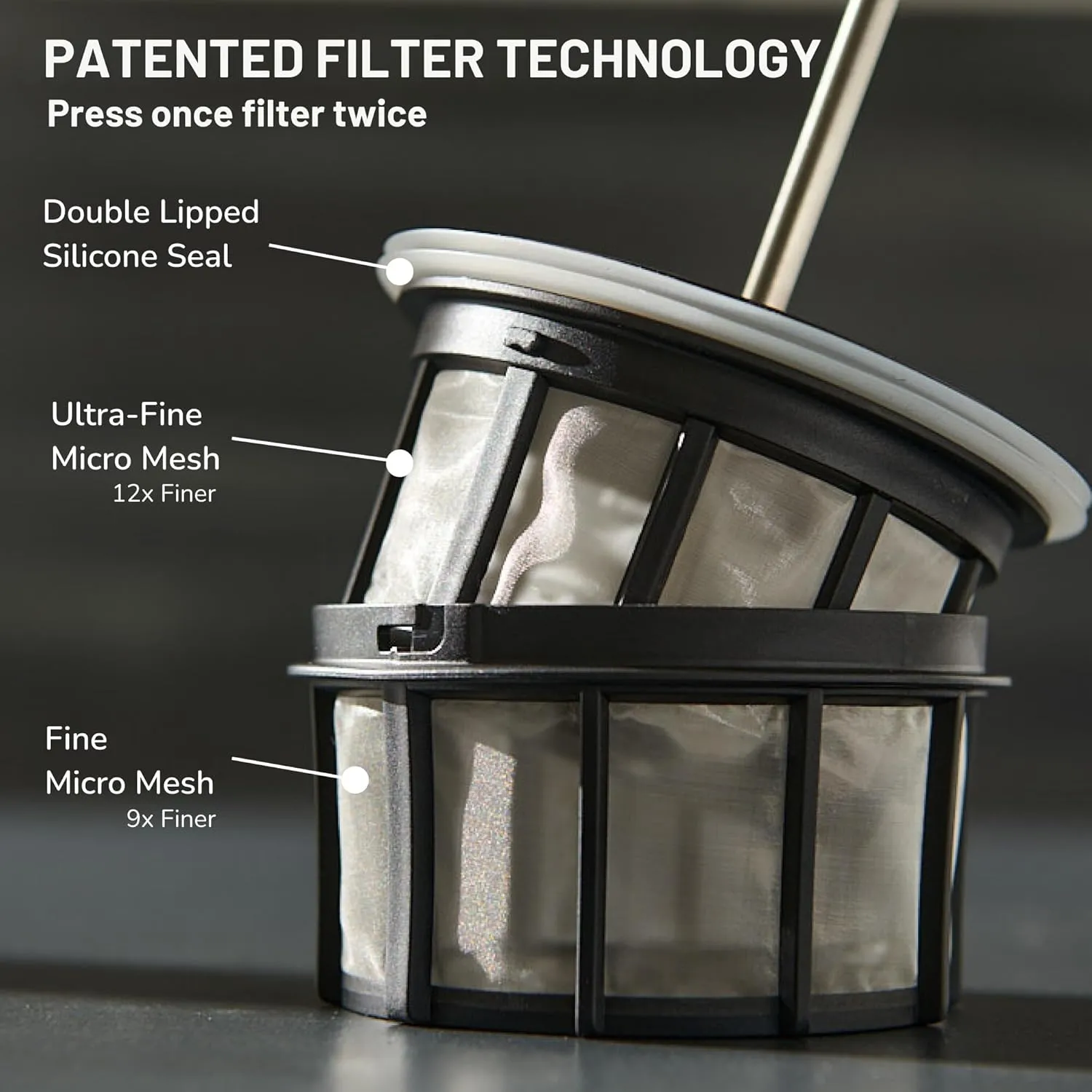 ESPRO P0 Ultralight French Press Coffee Maker for Travel, Vacuum Insulated Stainless Steel, 16 Ounces, Cranberry