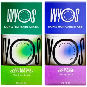 Face Cleanser & Clay Face Mask Stocking Stuffer Bundle | Travel Size, Leak Free, Vegan, Cruelty Free, Portable, Sulfate Free, Paraben Free