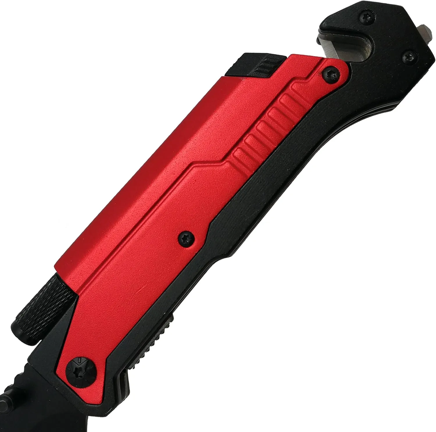 Falcon Spring Assisted Rescue Pocket Knife with Fire Starter and LED Flash Light