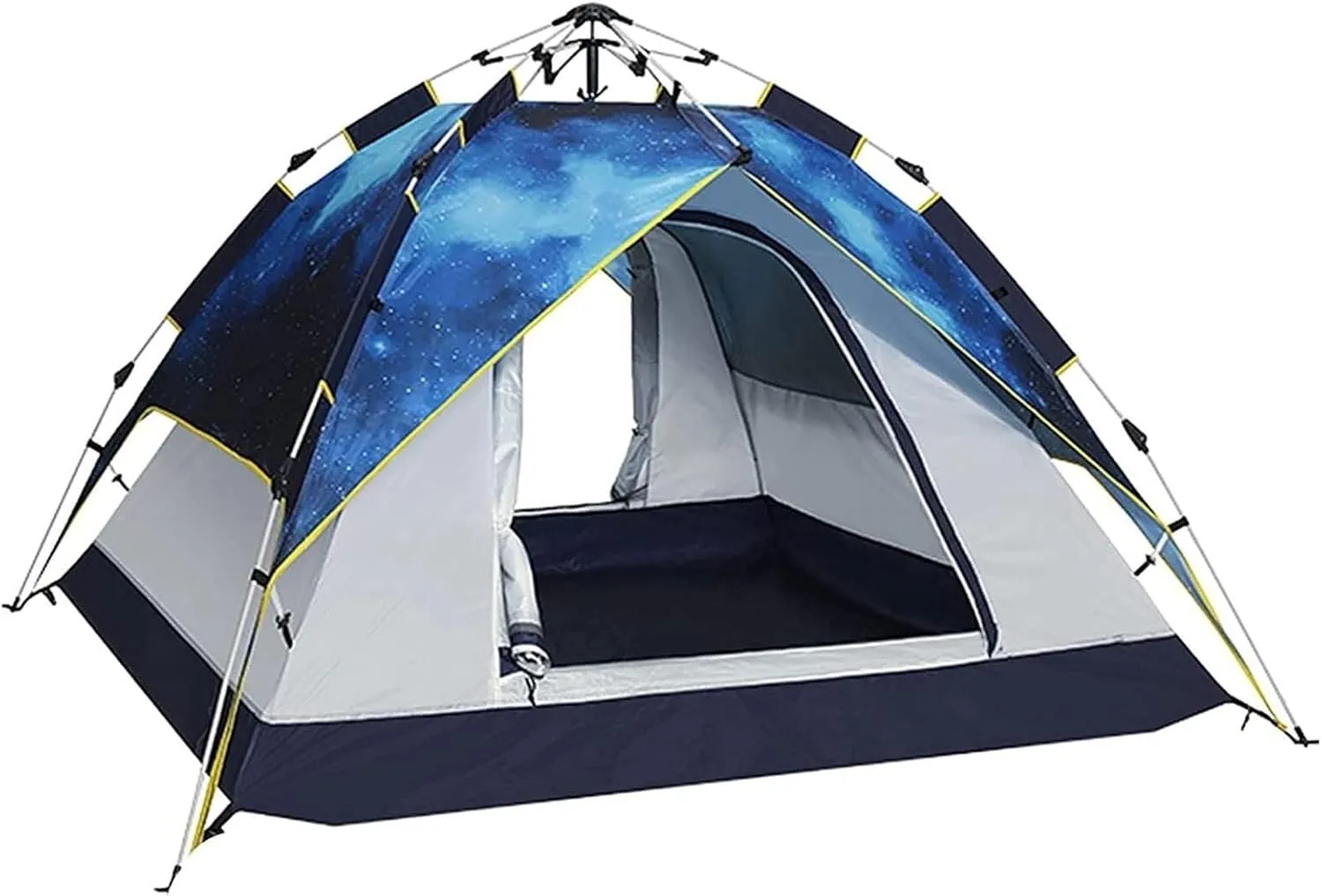 Family 3-4 Person Pop-Up Tent, Instant Waterproof & Sun Protection Shelter for Camping, Hiking, Climbing, Fishing – Portable Automatic Setup