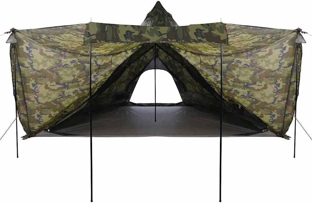 Family Tent Tipi 6-Person Green Waterproof vidaXL vidaXL