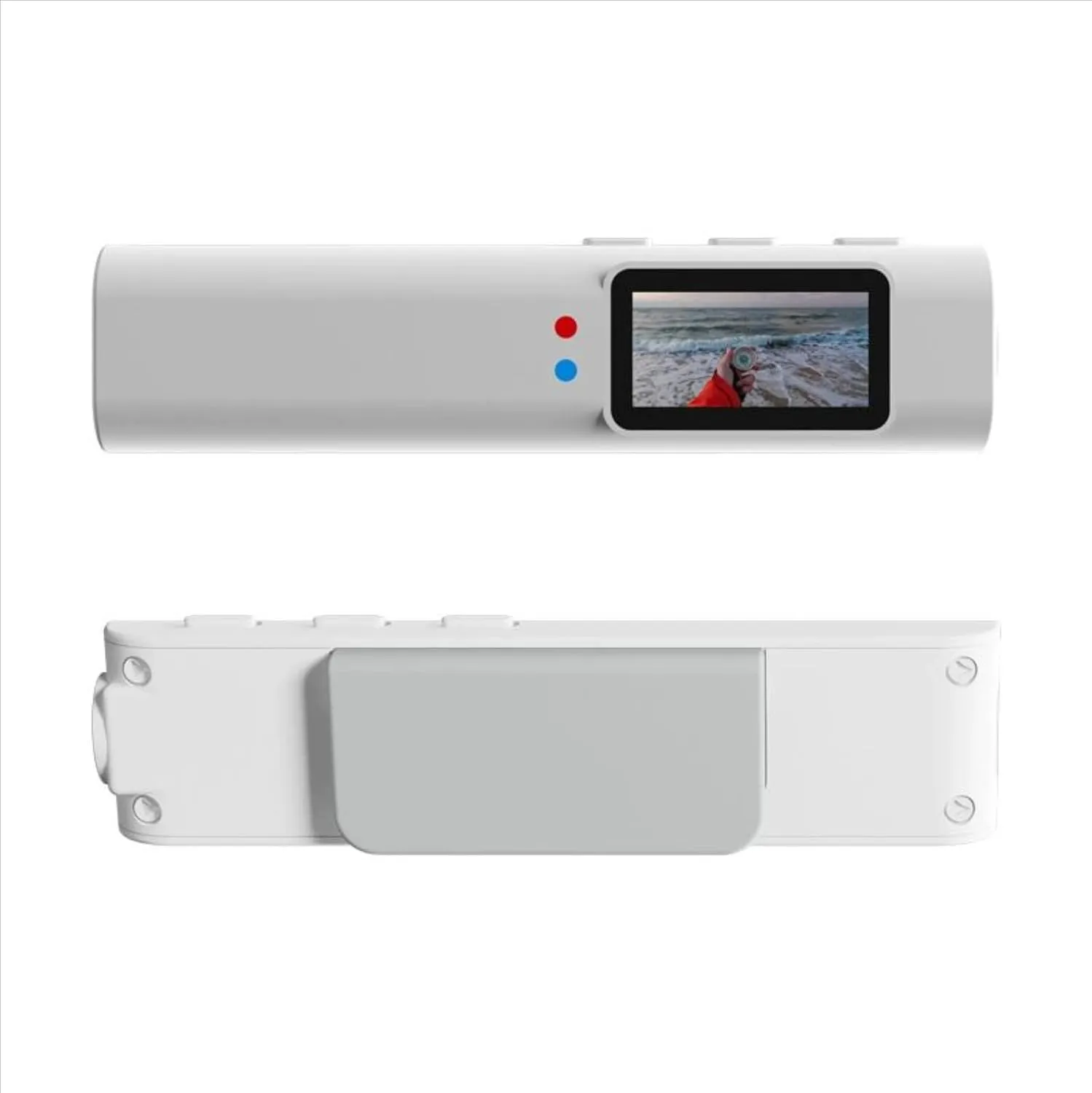Fangool 2.7K Ultra-Light Head Mounted Sports Camera - 21g Glasses-Compatible Action Cam with Hands-Free POV & Lossless Audio for Travelers/Business (White)
