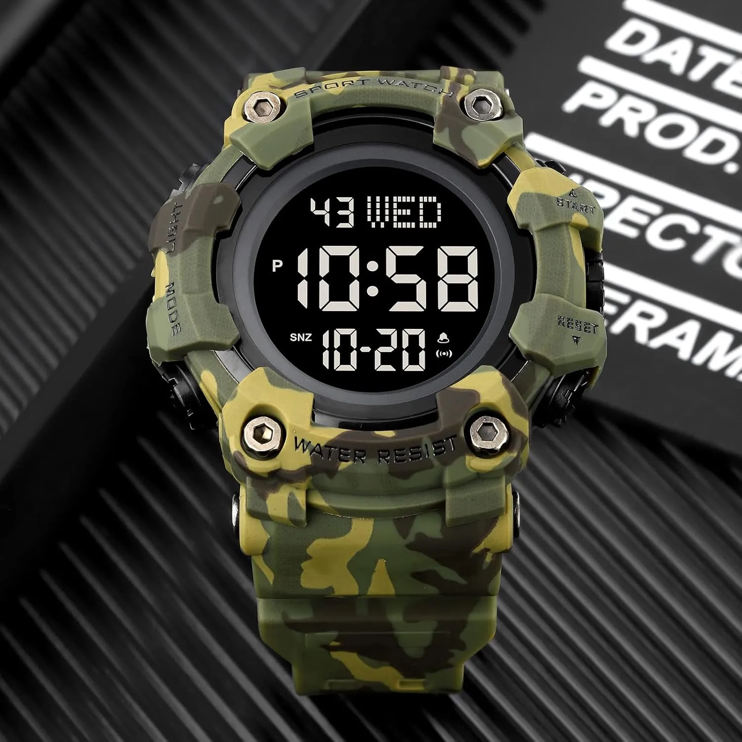 FANMIS Mens Military Multifunction Digital LED Watch Electronic Waterproof Alarm Quartz Sports Watch