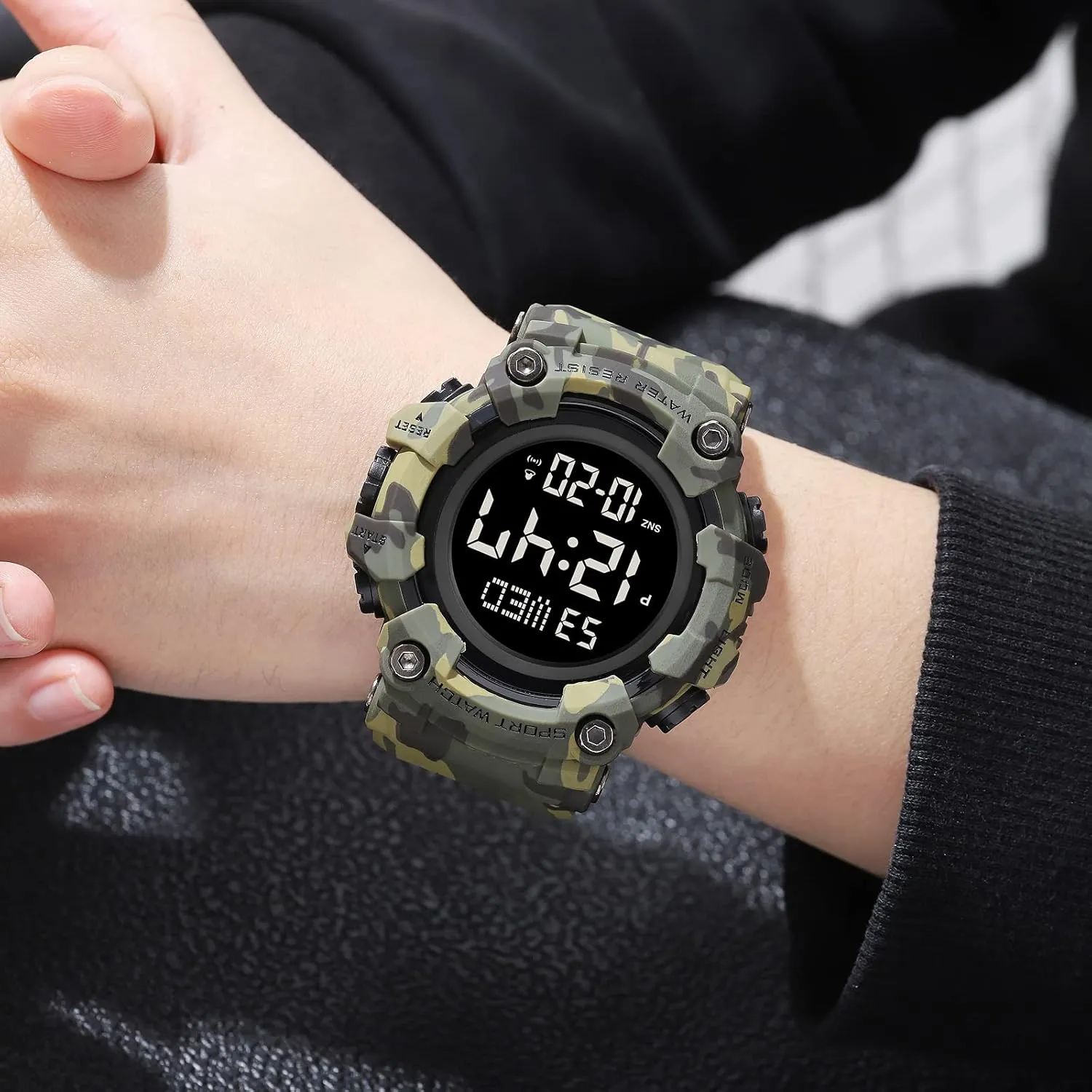 FANMIS Mens Military Multifunction Digital LED Watch Electronic Waterproof Alarm Quartz Sports Watch