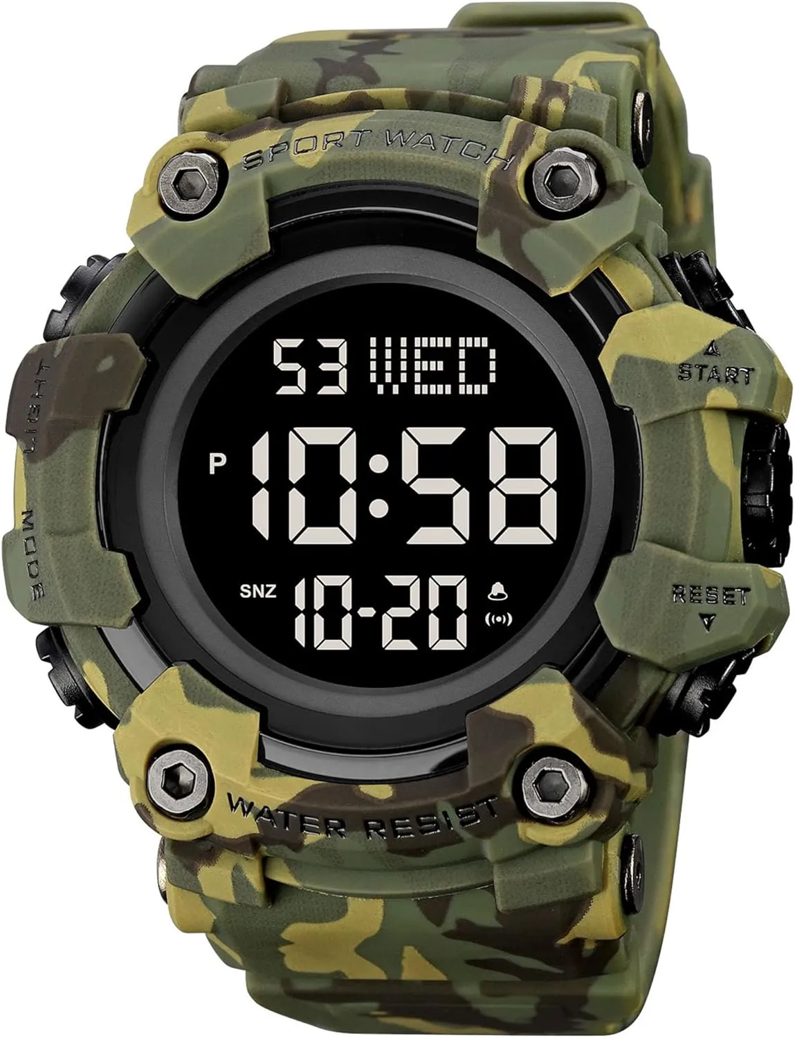 FANMIS Mens Military Multifunction Digital LED Watch Electronic Waterproof Alarm Quartz Sports Watch
