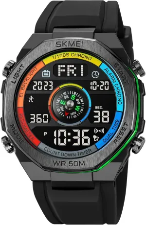 FANMIS Unisex Pedometer Watches Military Multifunctional 50M Waterproof Digital Outdoor Sports Watch