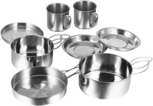 FAVOMOTO 1 Set Portable Cooking Camping Cookware Kit for Outdoor Cooking Backpacking and Picnics Compact Lightweight Design with Storage Bag