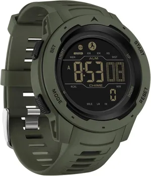 findtime Digital Watches for Men Pedometer Step Calorie Counter Watch 5ATM Waterproof Sport Military Tactical Watch Stopwatch Countdown Alarm Sports Distance Record Hiking Running Watch