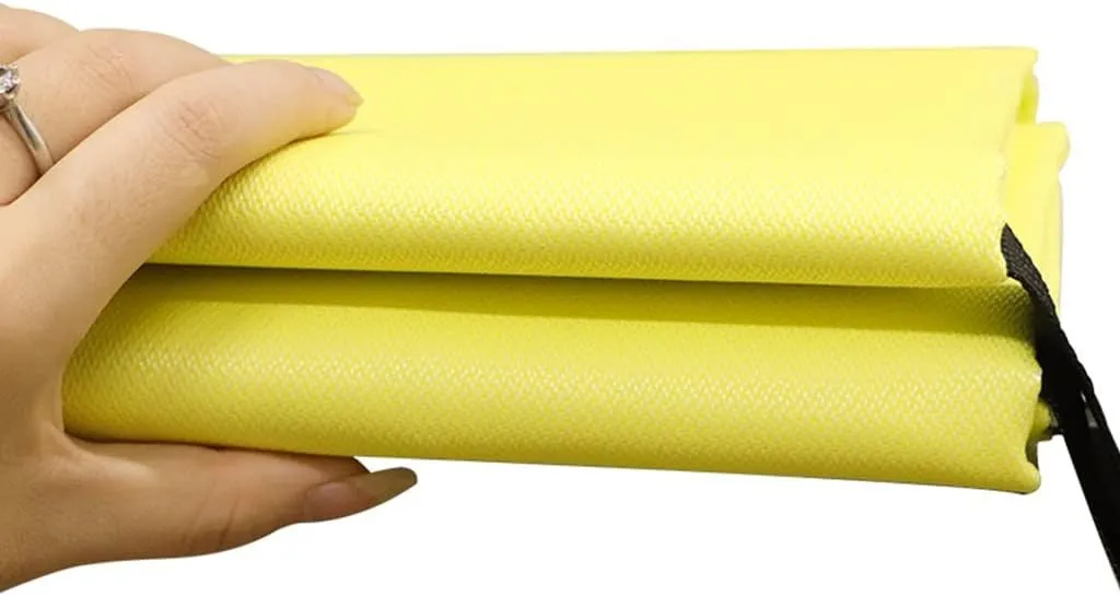 Fire Blanket Camping Emergency Blankets Self-Luminous Silicone Fire Blanket, High-tech Flame Retardant Blanket, Kitchen Emergency Blankets, 2 Specifications (Color : Yellow, Size : 39 * 39inches)