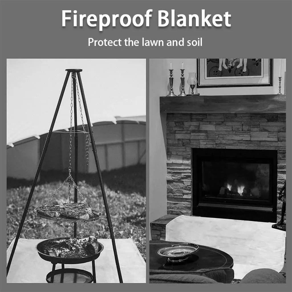 Fire Blanket Camping Emergency Blankets Self-Luminous Silicone Fire Blanket, High-tech Flame Retardant Blanket, Kitchen Emergency Blankets, 2 Specifications (Color : Yellow, Size : 39 * 39inches)