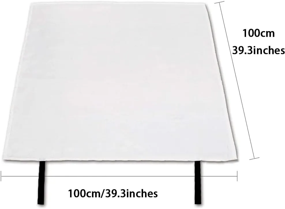 Fire Blanket Emergency Blankets Bulk Nano Glass Fiber Fire Blanket, Reusable Fire Retardant Blanket, Kitchen Survival Emergency Blankets, 39.3 * 39.3inches (Color : White, Size : 39 * 39inches)