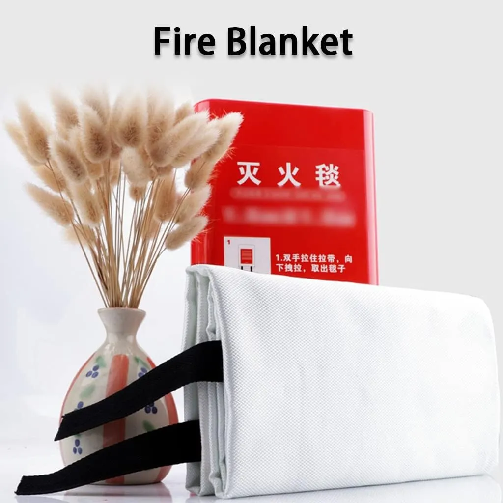 Fire Blanket Emergency Blankets for Survival Fiberglass Fire Blanket, Emergency Fire Blanket for People, Kitchen Flame Retardant Blanket, for Camping Fireplace Grill Car