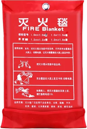 Fire Blanket Emergency Blankets for Survival Fiberglass Fire Blanket, Emergency Fire Blanket for People, Kitchen Flame Retardant Blanket, for Camping Fireplace Grill Car