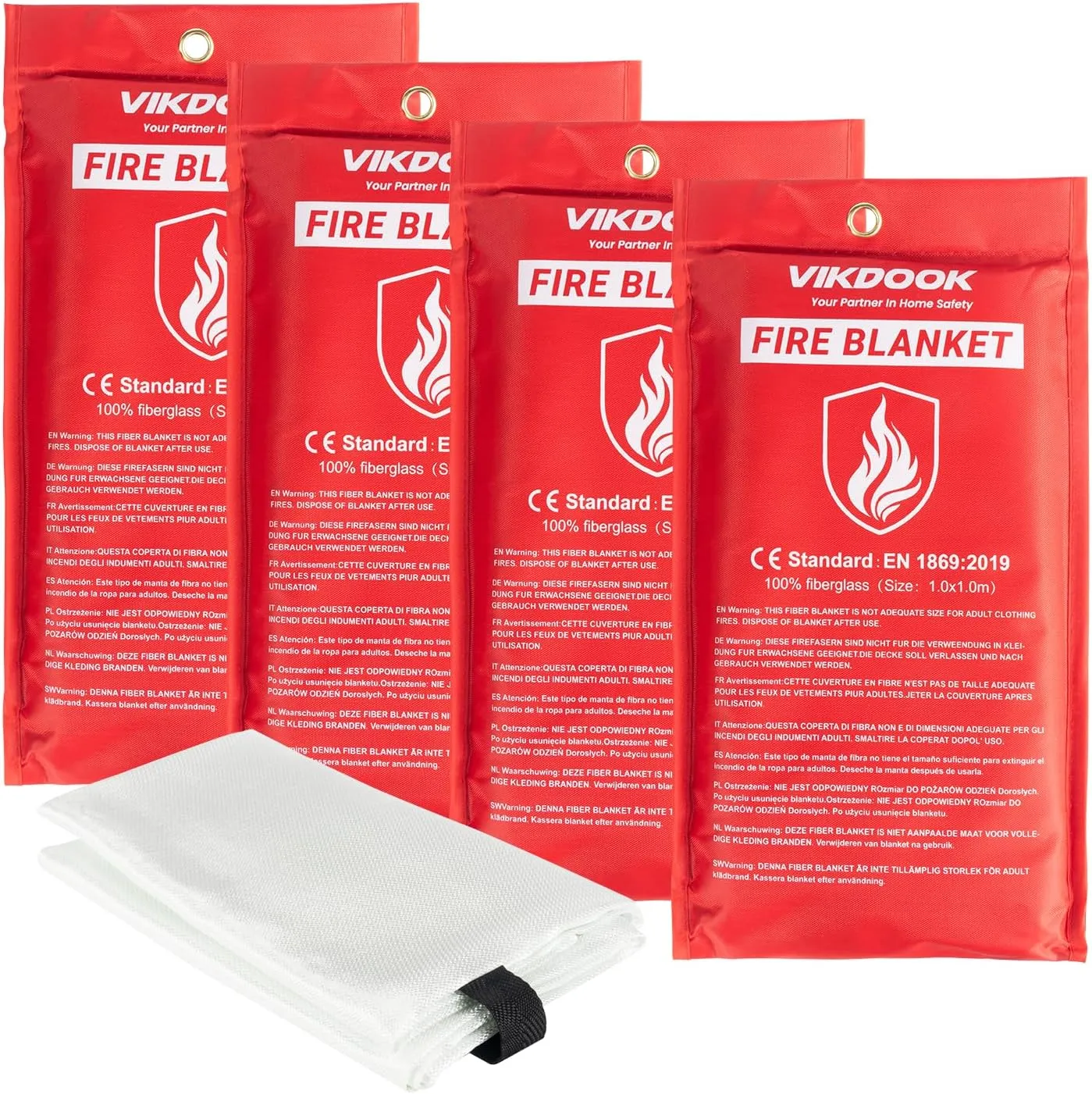 Fire Blanket for Camping Grill Kitchen Emergency Fire Blanket for Home Lightweight Portable Package