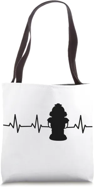 Fire Hydrant Pulse Line Fire Marshal Fire Department Tote Bag