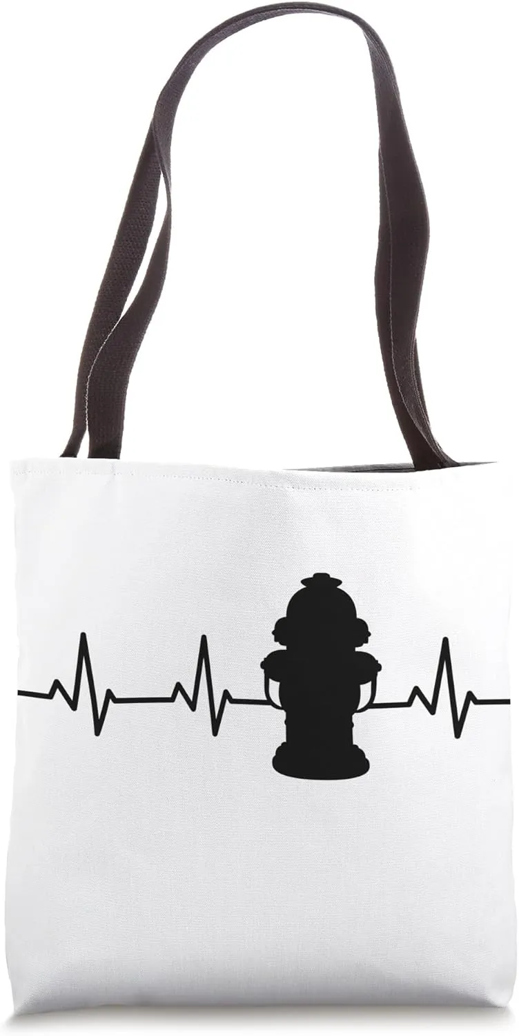 Fire Hydrant Pulse Line Fire Marshal Fire Department Tote Bag