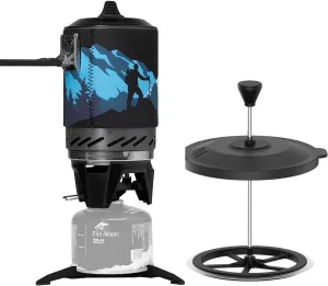 Fire-Maple Fixed Star X2 Backpacking and Camping Stove System and Firemaple Star French Press Coffee Filter