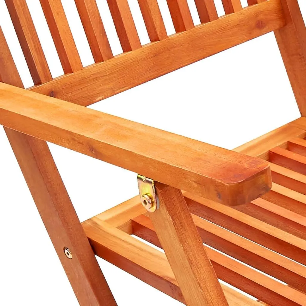 fire Pit Chairs,high Chair,Patio Furniture,Beach Chair,Folding Patio Chairs 8 pcs Solid Eucalyptus WoodFor Gardens, patios, Balconies