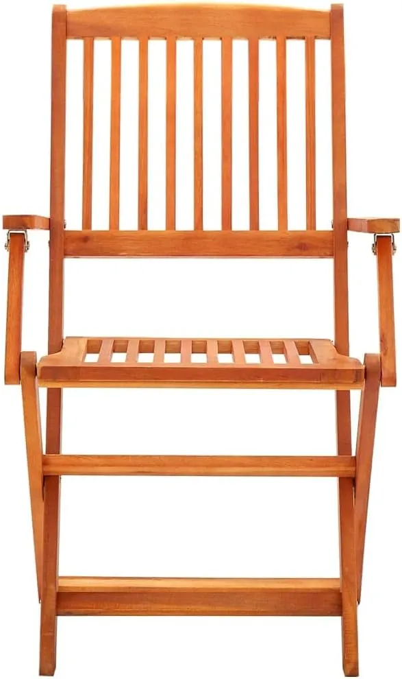fire Pit Chairs,high Chair,Patio Furniture,Beach Chair,Folding Patio Chairs 8 pcs Solid Eucalyptus WoodFor Gardens, patios, Balconies
