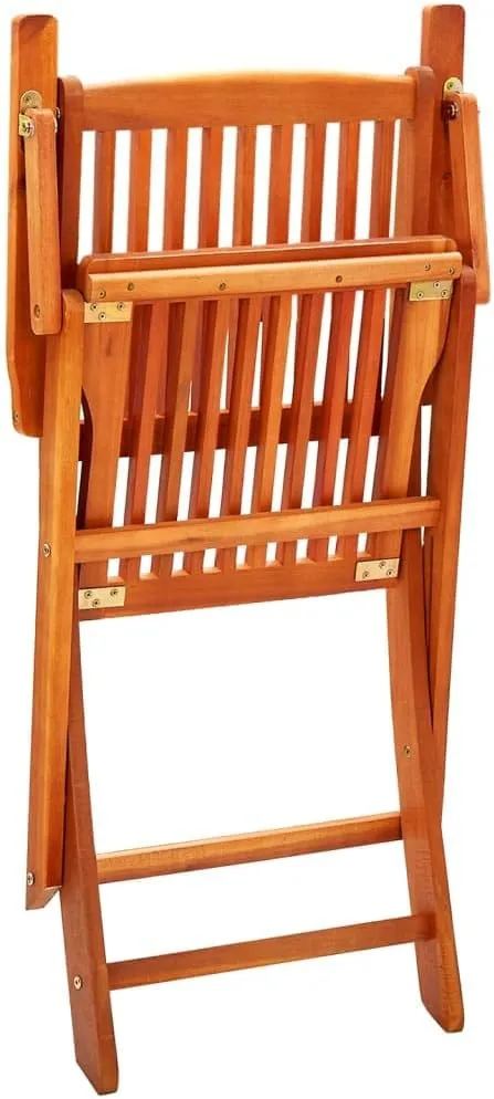 fire Pit Chairs,high Chair,Patio Furniture,Beach Chair,Folding Patio Chairs 8 pcs Solid Eucalyptus WoodFor Gardens, patios, Balconies