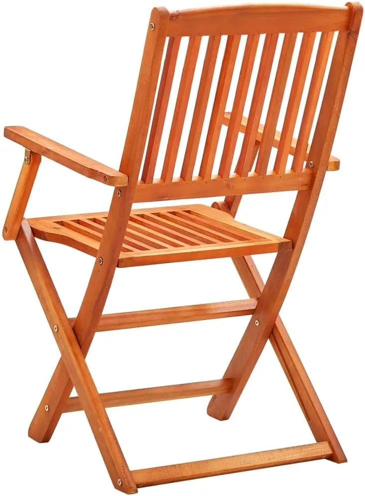 fire Pit Chairs,high Chair,Patio Furniture,Beach Chair,Folding Patio Chairs 8 pcs Solid Eucalyptus WoodFor Gardens, patios, Balconies