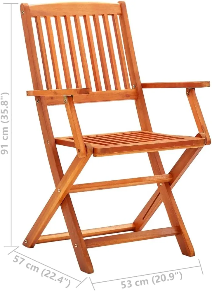 fire Pit Chairs,high Chair,Patio Furniture,Beach Chair,Folding Patio Chairs 8 pcs Solid Eucalyptus WoodFor Gardens, patios, Balconies