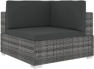 fire Pit Chairs,high Chair,Patio Furniture,Beach Chair,Sectional Corner Chair with Cushions Poly Rattan GrayFor Gardens, patios, Balconies
